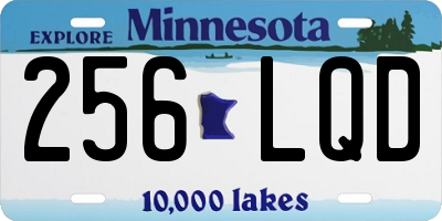 MN license plate 256LQD