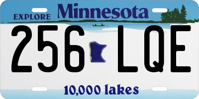 MN license plate 256LQE