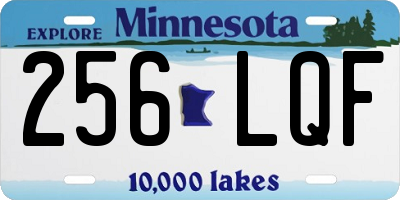 MN license plate 256LQF