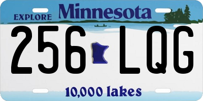 MN license plate 256LQG