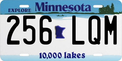 MN license plate 256LQM