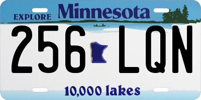 MN license plate 256LQN