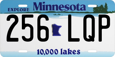 MN license plate 256LQP