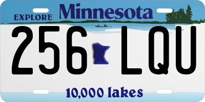 MN license plate 256LQU
