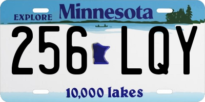 MN license plate 256LQY