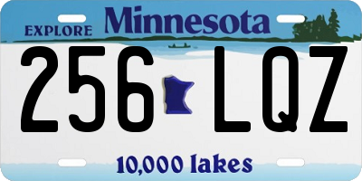 MN license plate 256LQZ