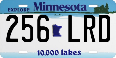 MN license plate 256LRD