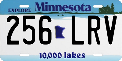 MN license plate 256LRV