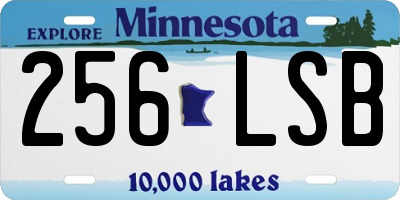 MN license plate 256LSB