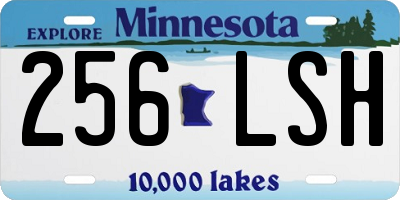 MN license plate 256LSH