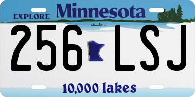 MN license plate 256LSJ