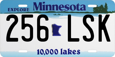 MN license plate 256LSK