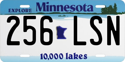 MN license plate 256LSN