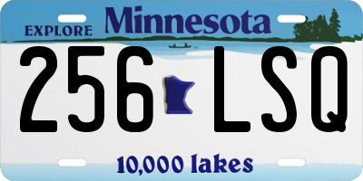 MN license plate 256LSQ