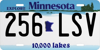 MN license plate 256LSV