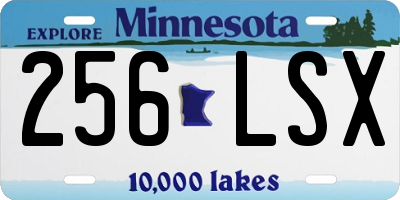 MN license plate 256LSX