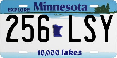 MN license plate 256LSY