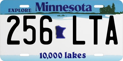 MN license plate 256LTA