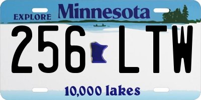 MN license plate 256LTW