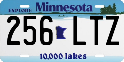 MN license plate 256LTZ