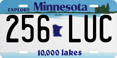 MN license plate 256LUC