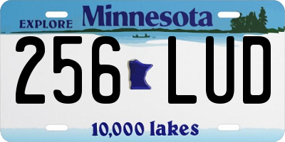 MN license plate 256LUD