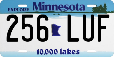 MN license plate 256LUF