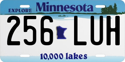 MN license plate 256LUH