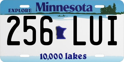 MN license plate 256LUI