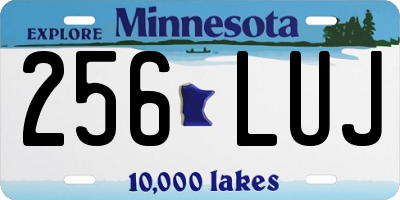 MN license plate 256LUJ