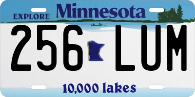 MN license plate 256LUM