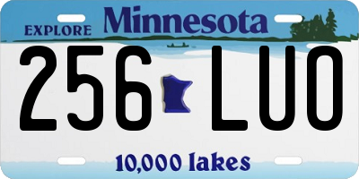 MN license plate 256LUO
