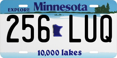 MN license plate 256LUQ