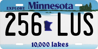 MN license plate 256LUS