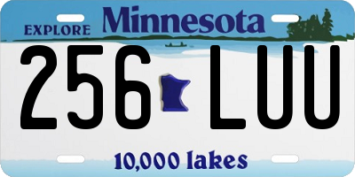 MN license plate 256LUU