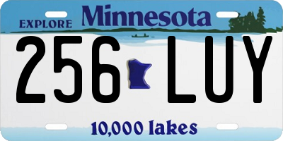 MN license plate 256LUY