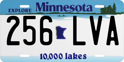 MN license plate 256LVA