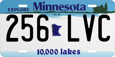 MN license plate 256LVC