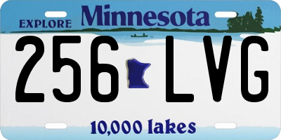 MN license plate 256LVG