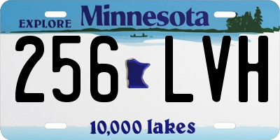 MN license plate 256LVH