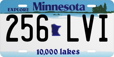 MN license plate 256LVI