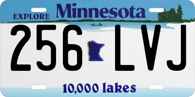 MN license plate 256LVJ