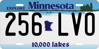 MN license plate 256LVO