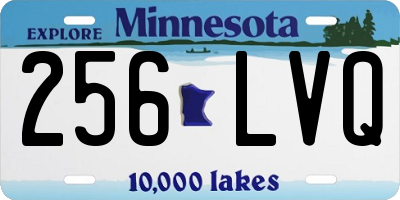 MN license plate 256LVQ