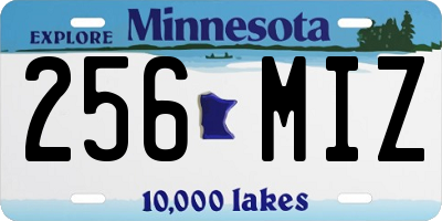 MN license plate 256MIZ