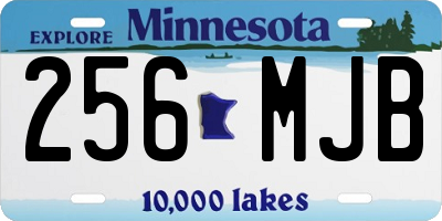 MN license plate 256MJB