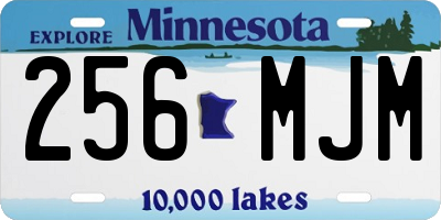 MN license plate 256MJM