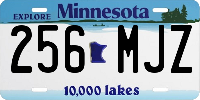 MN license plate 256MJZ