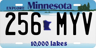 MN license plate 256MYV