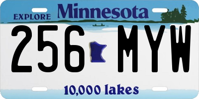 MN license plate 256MYW
